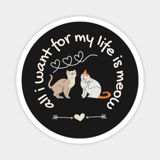 Meow loving Cats couple Magnet